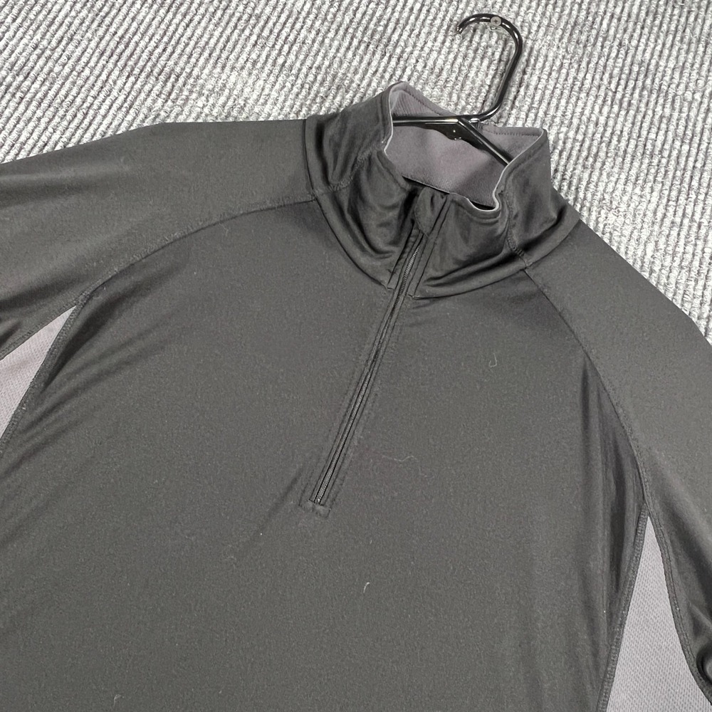 Subaru Pullover Shirt Mens Large Black Long Sleeve 1/4 Zip Mock Neck Golf Casual